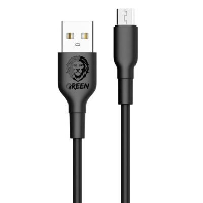 کابل شارژ میکرو یو اس بی سیلیکنی micro usb گرین
